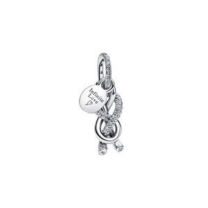 Pandora Moments Silver Cz Pava Infinity Knot Dangle Charm